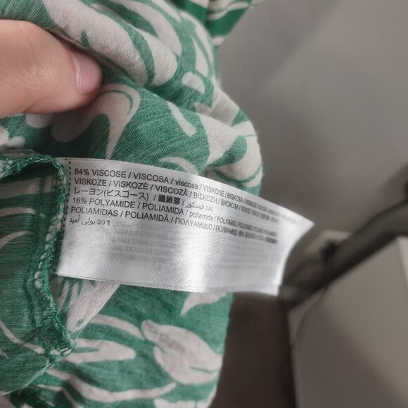 Women's MNG Green Floral Print Maxi Dress Size L - Picture 4 of 7